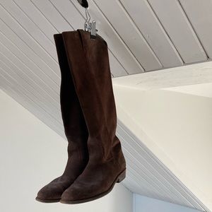 Frye Brown Suede Riding Boots